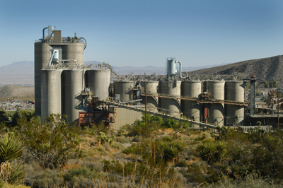 Photo of the Cement Storage Silos at Mitsubishi Cement